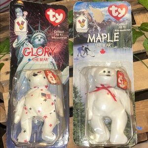 Ty Glory and Maple Bears - White with Red Accents